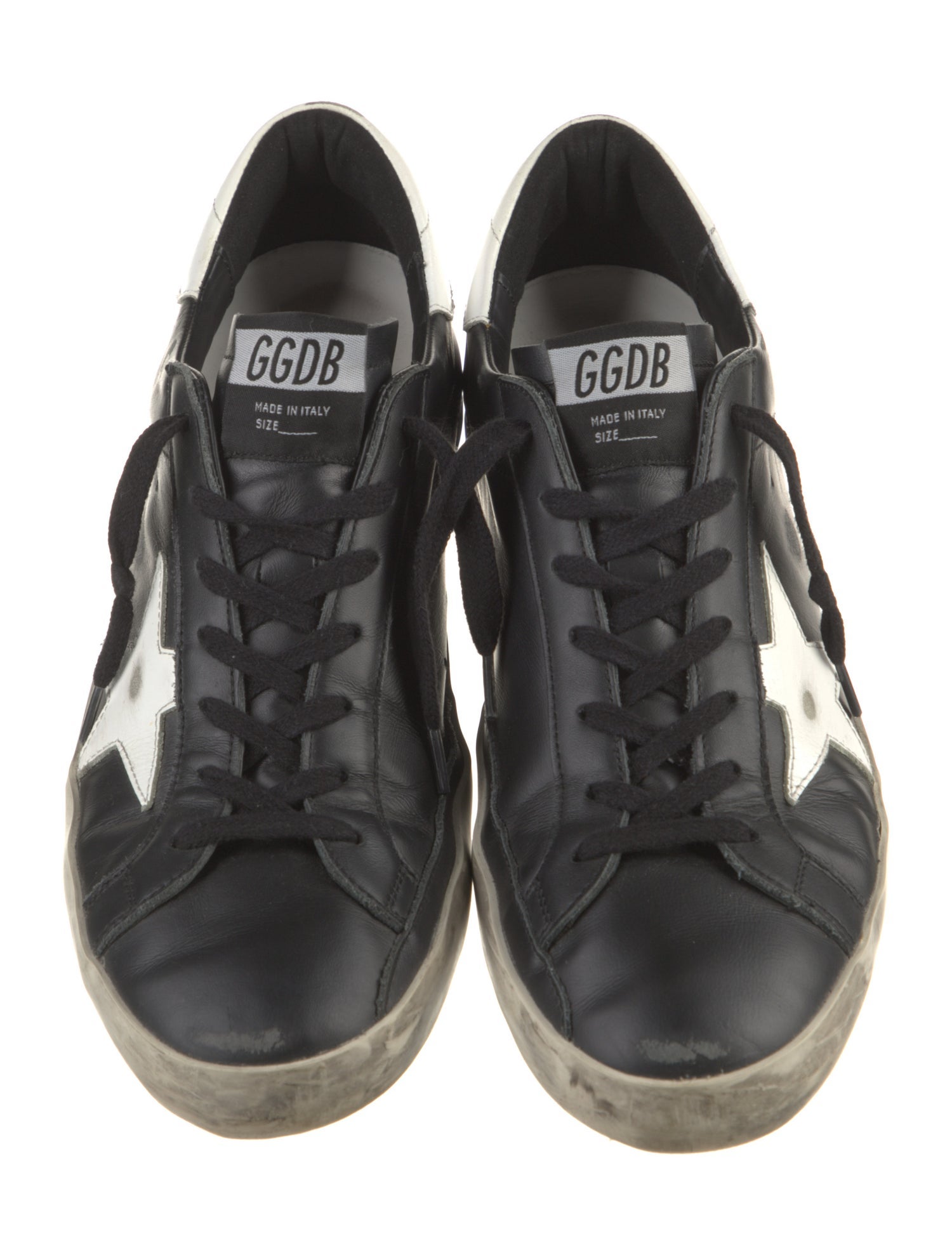 Golden Goose Leather Colorblock Pattern Sneakers